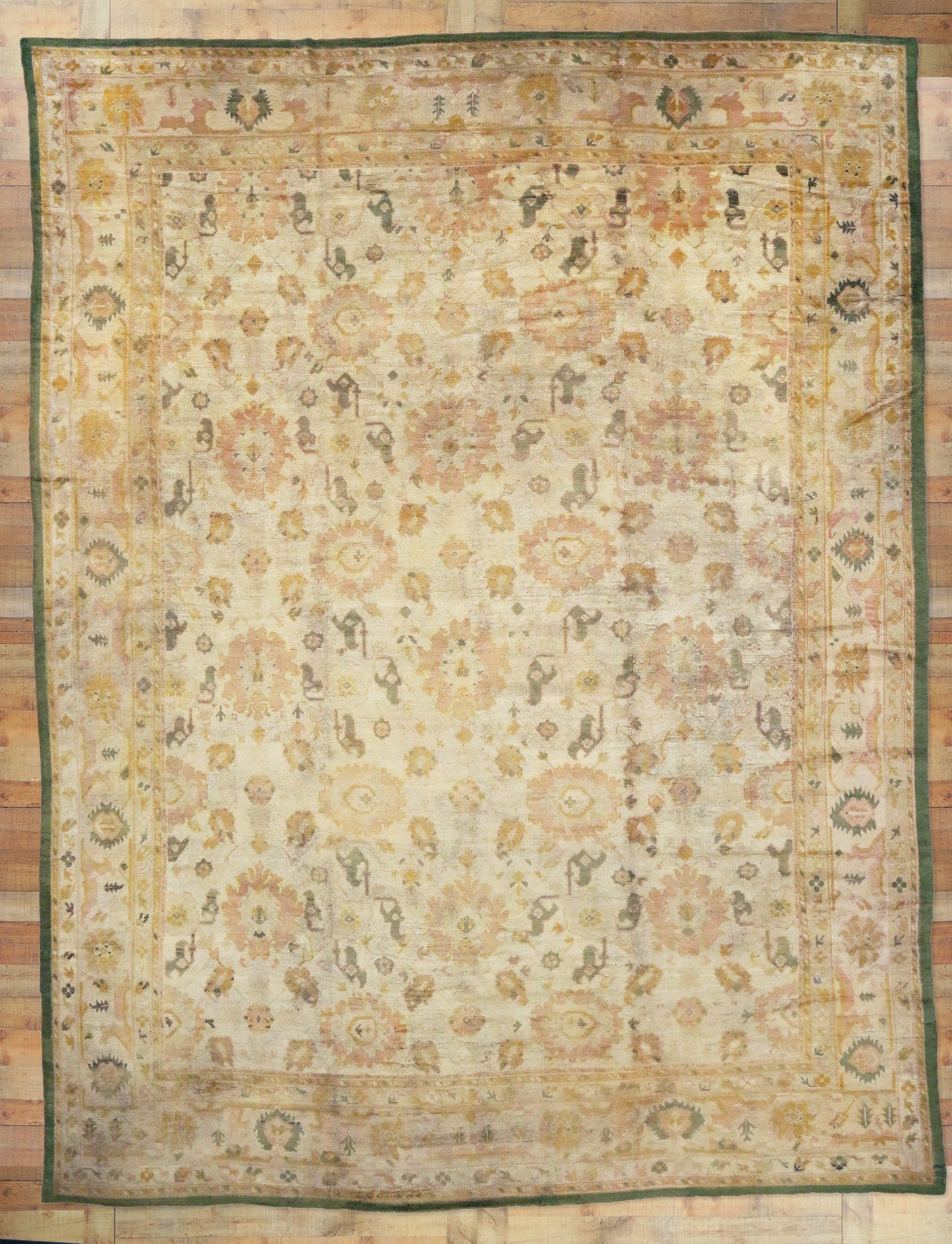 16 x 20 Antique Turkish Oushak Rug 73632