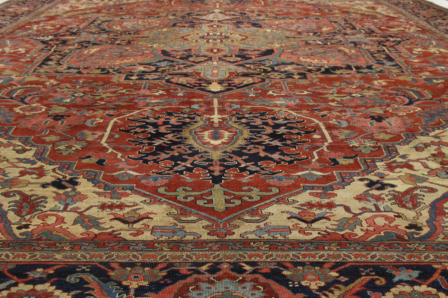 16 x 22 Antique Persian Serapi Rug 74044