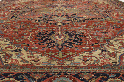 16 x 22 Antique Persian Serapi Rug 74044
