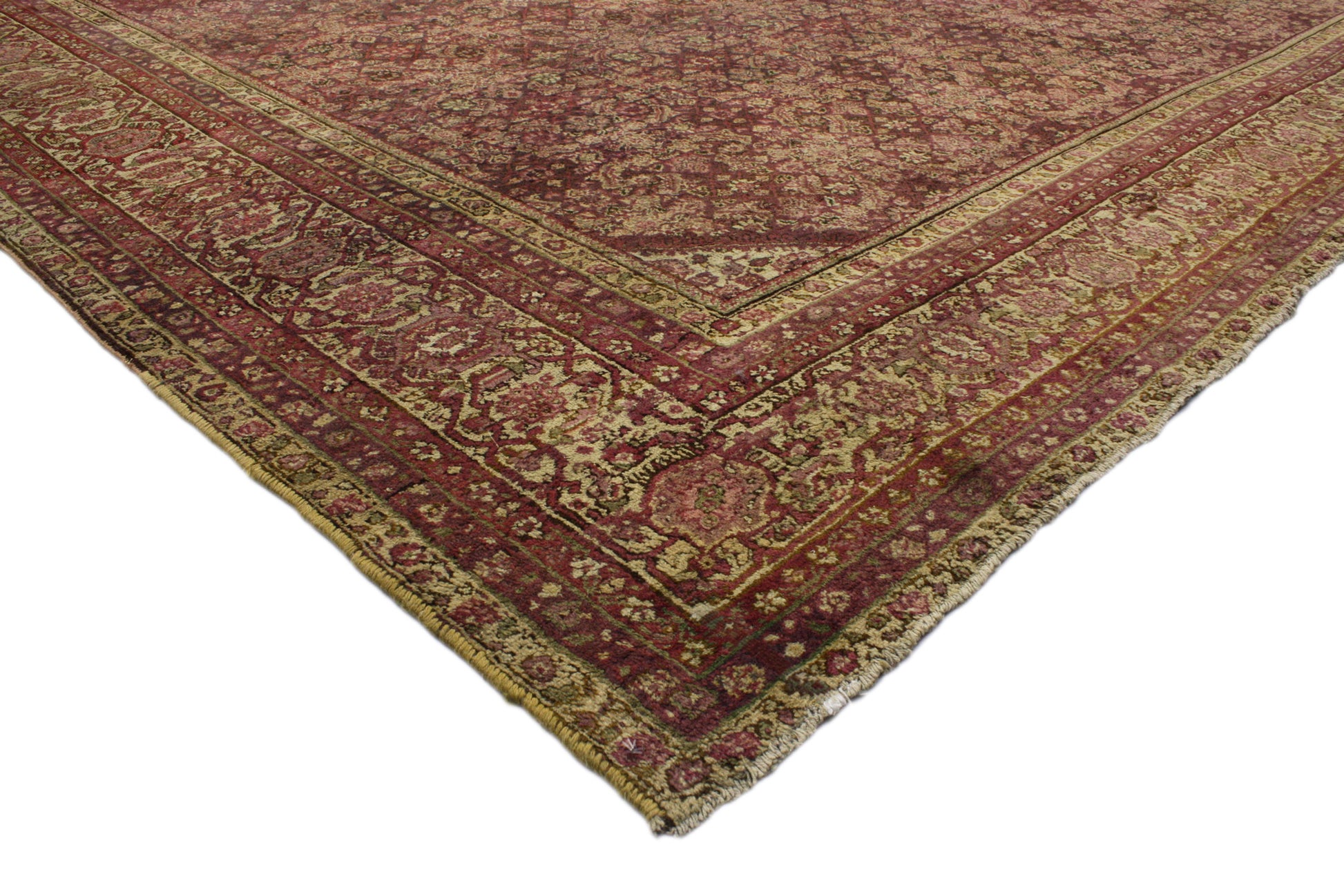 16 x 28 Antique Indian Agra Rug 71600