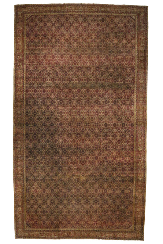 16 x 28 Antique Indian Agra Rug 71600