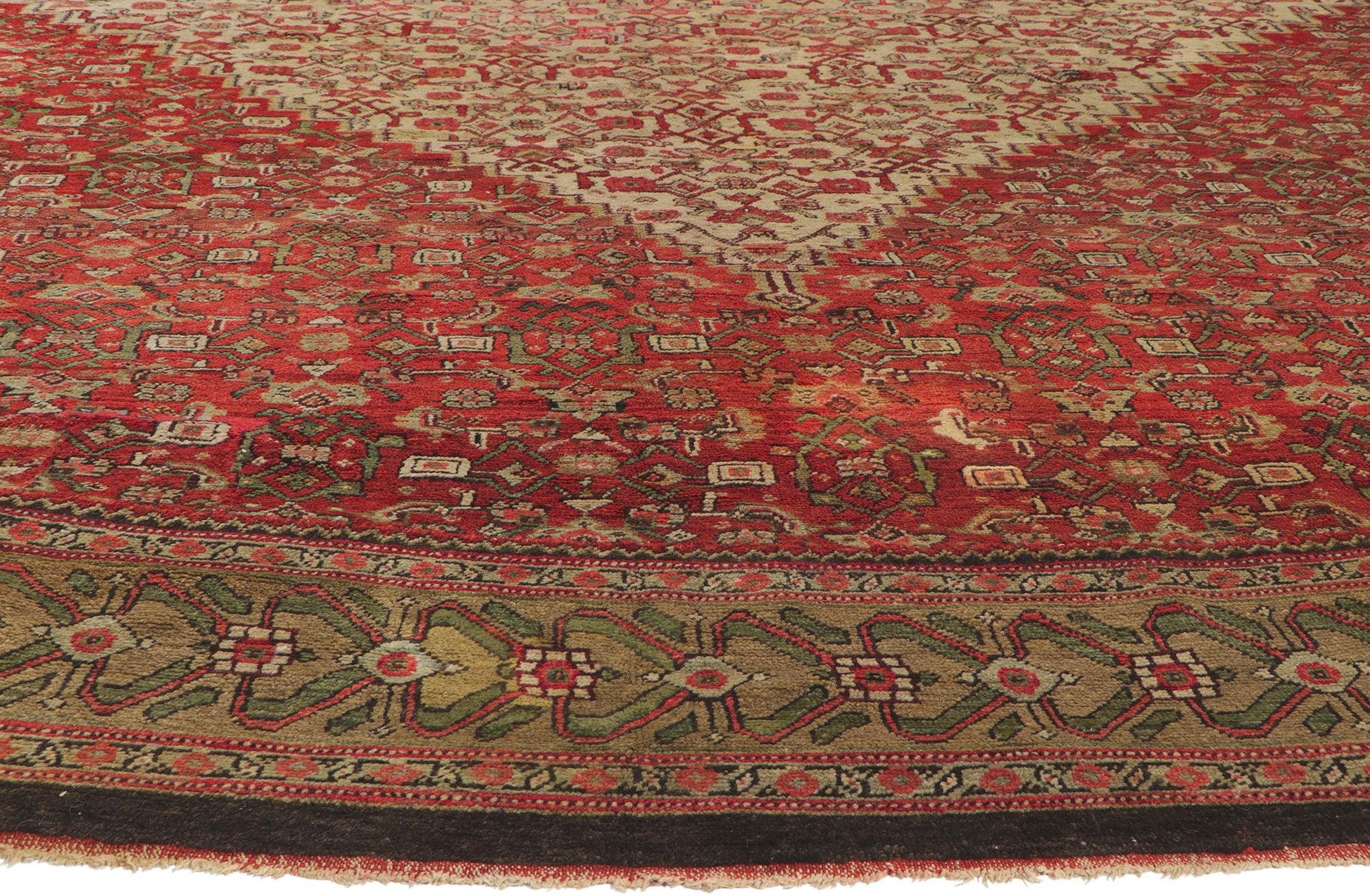 17 x 17 Antique Persian Sultanabad Rug 53828