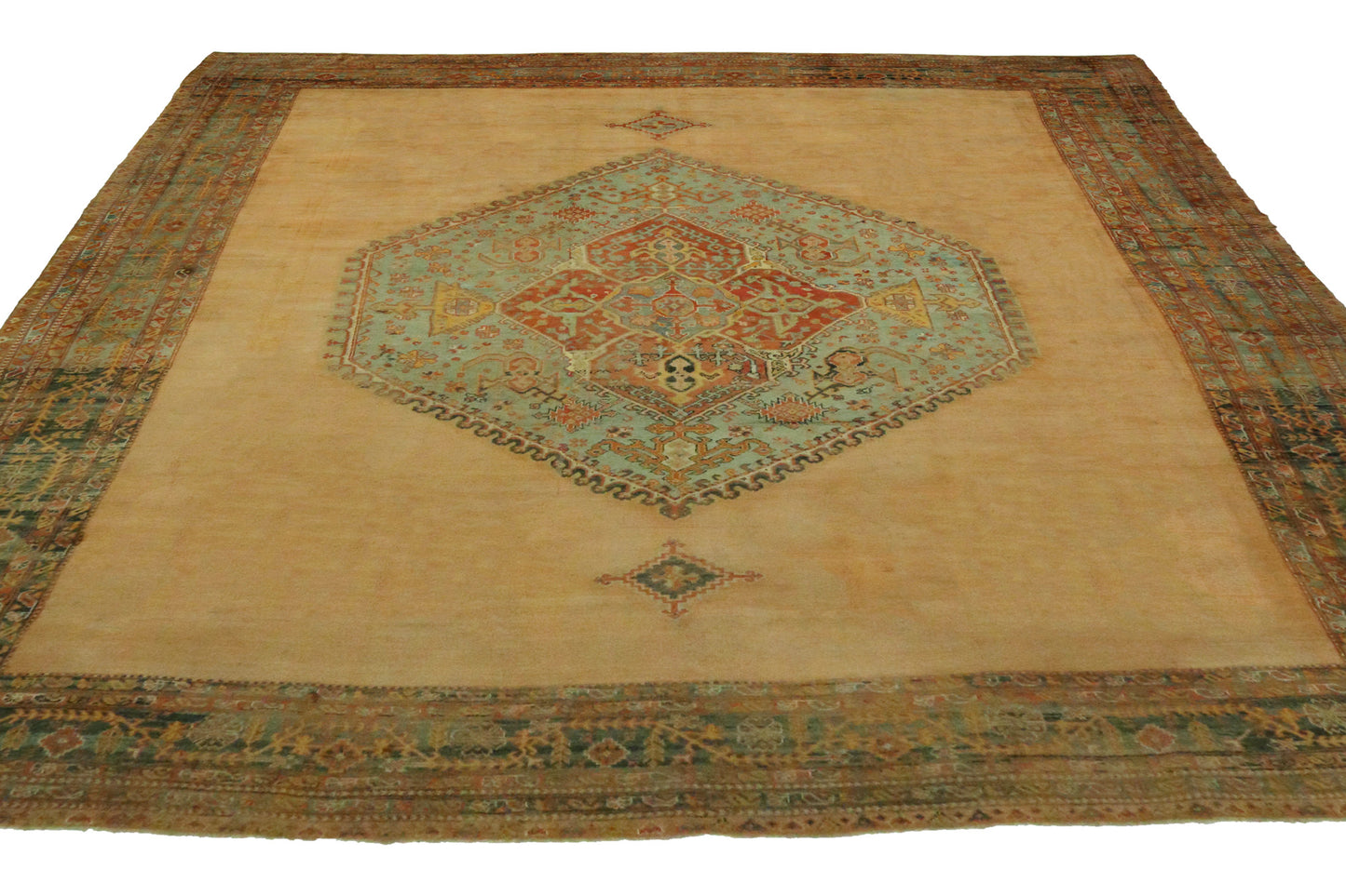18 x 21 Antique Turkish Oushak Rug 73104