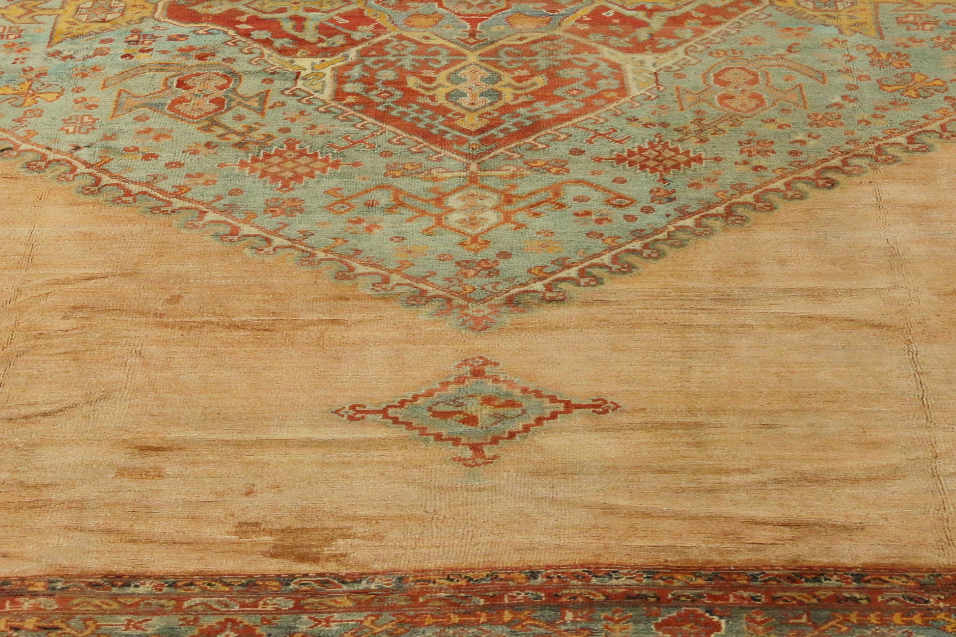 18 x 21 Antique Turkish Oushak Rug 73104