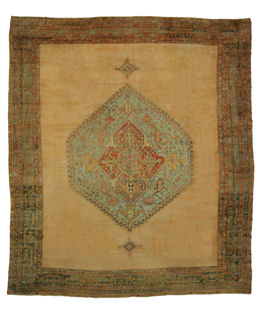 18 x 21 Antique Turkish Oushak Rug 73104