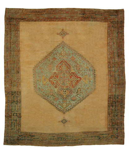 18 x 21 Antique Turkish Oushak Rug 73104