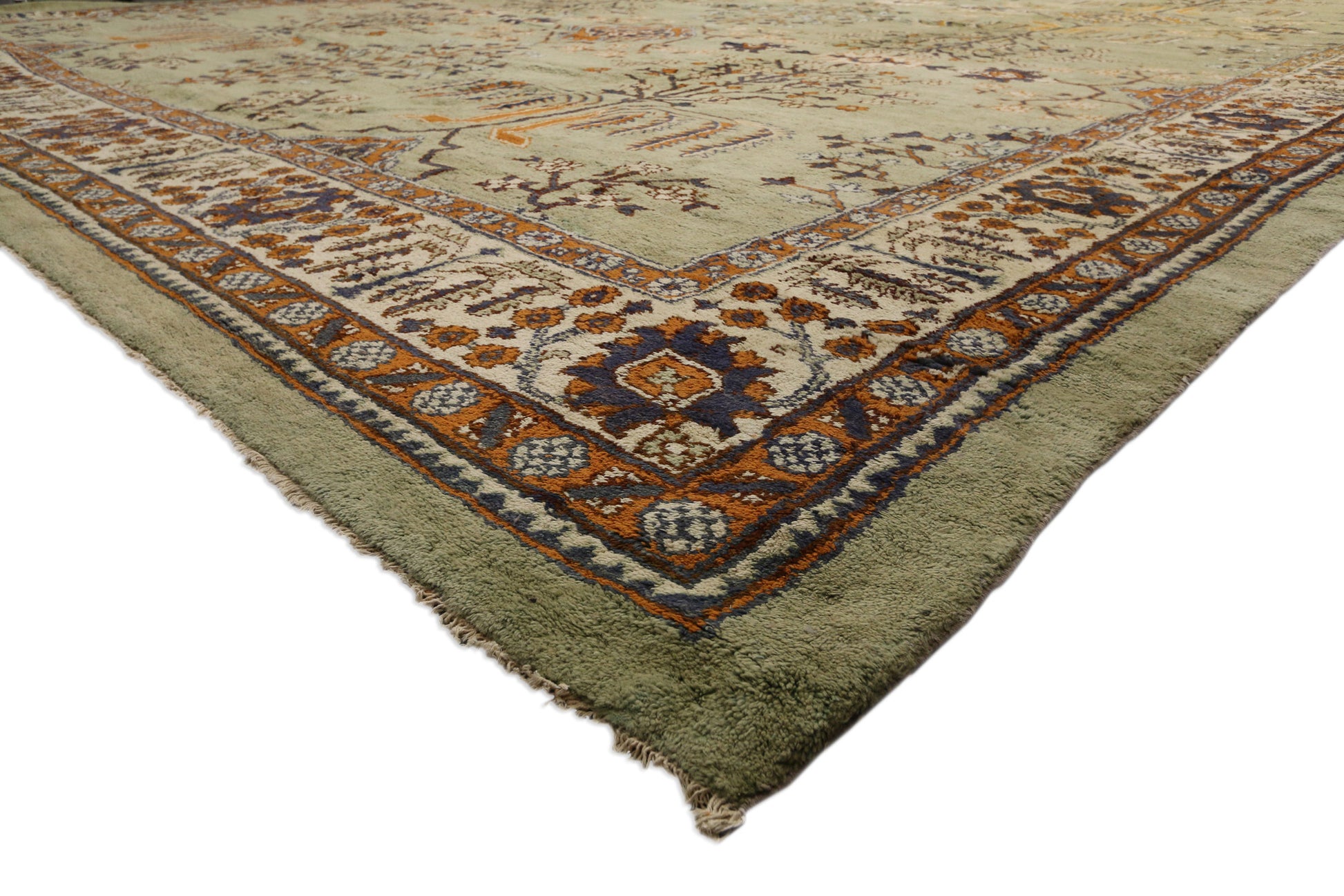 19 x 31 Antique Indian Agra Rug 72173