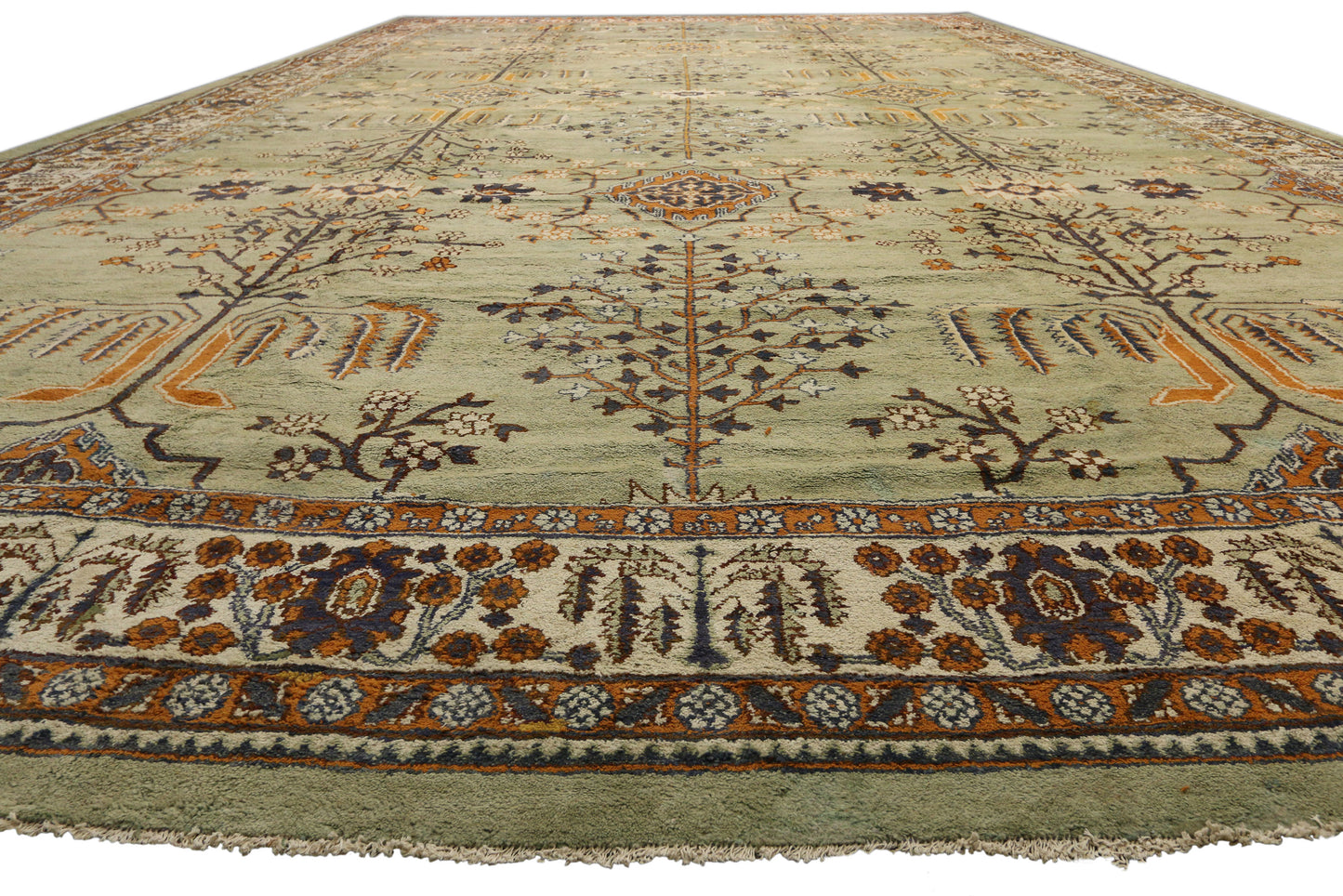 19 x 31 Antique Indian Agra Rug 72173