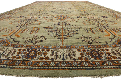 19 x 31 Antique Indian Agra Rug 72173