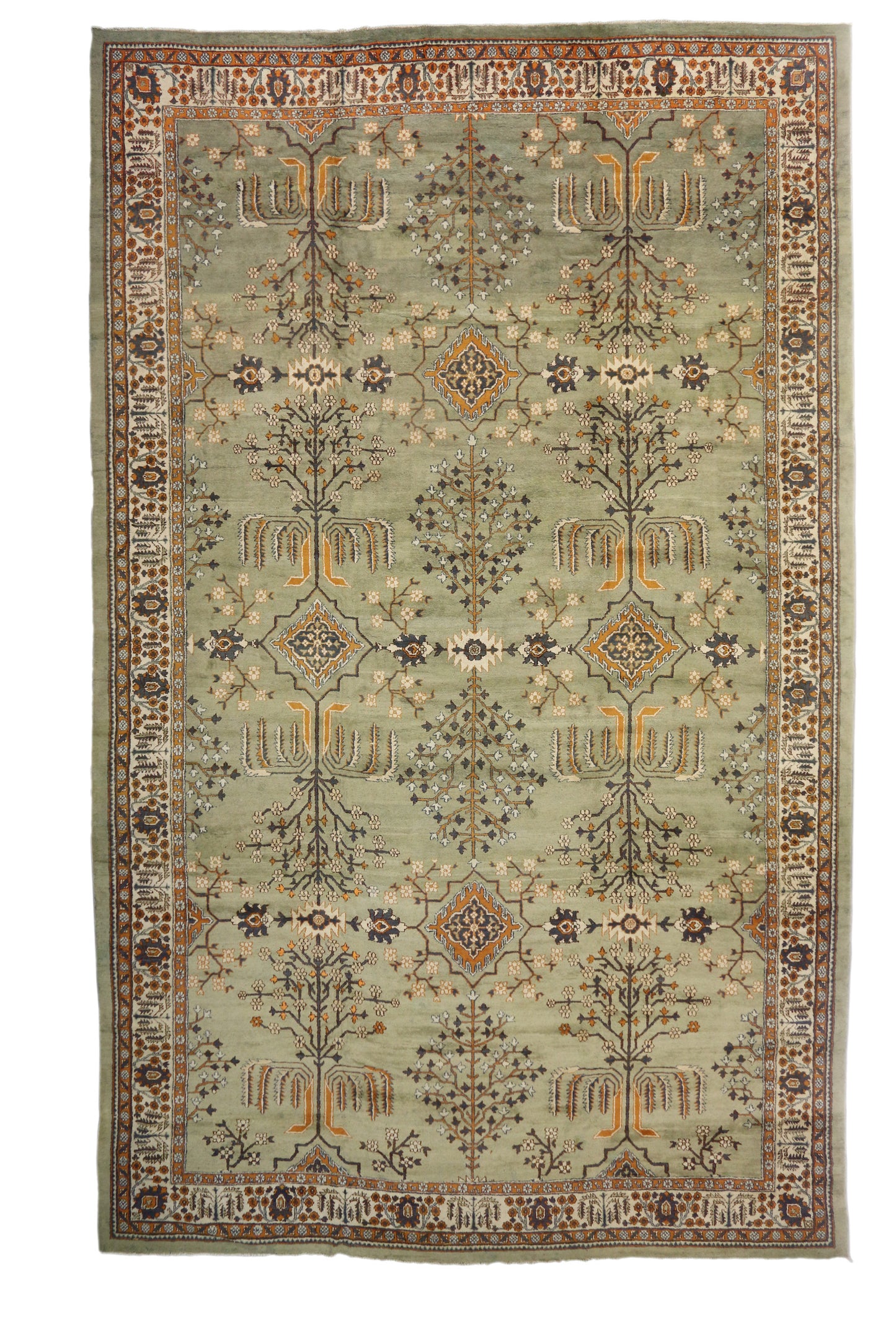 19 x 31 Antique Indian Agra Rug 72173