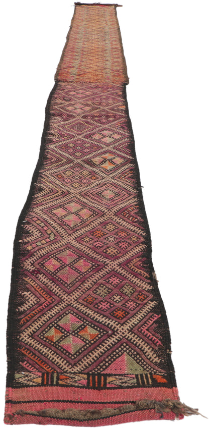 1 x 16 Vintage Zemmour Moroccan Kilim Runner 21714