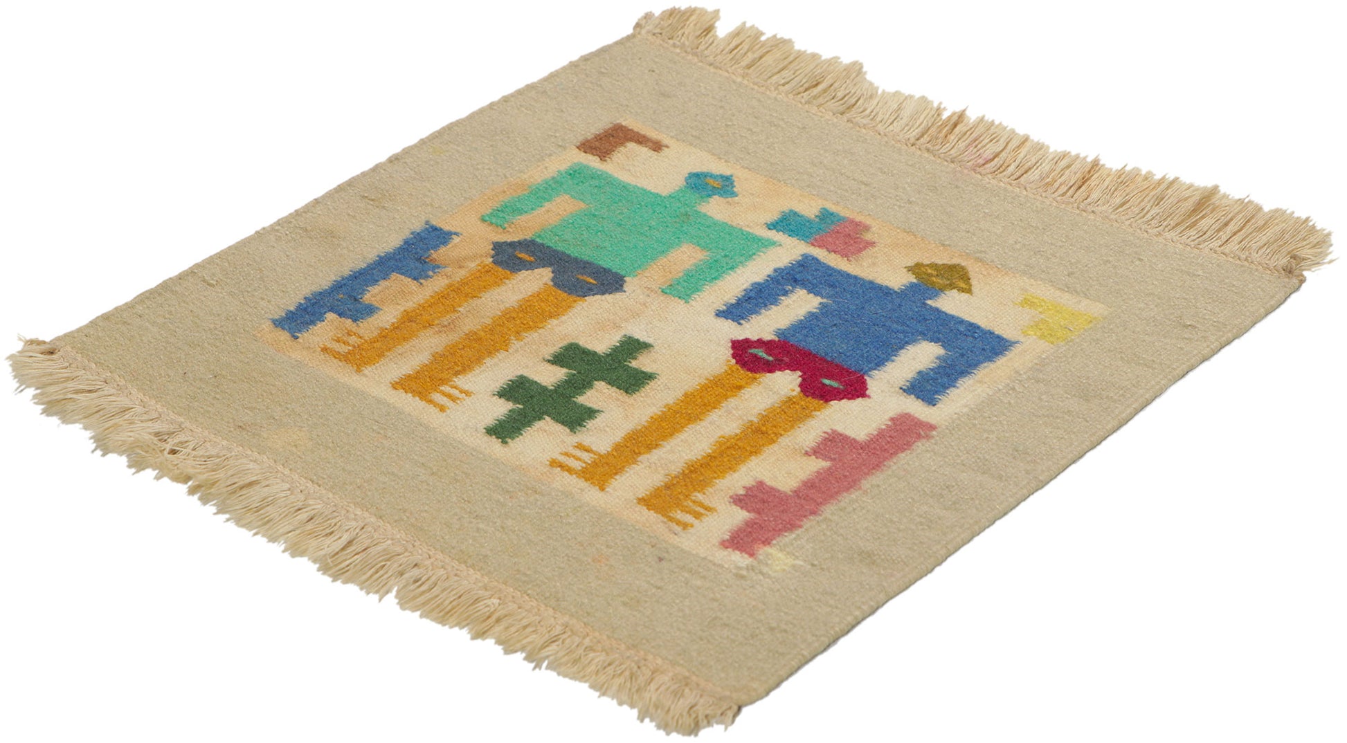 1 x 1 Vintage Peruvian Tapestry 78295
