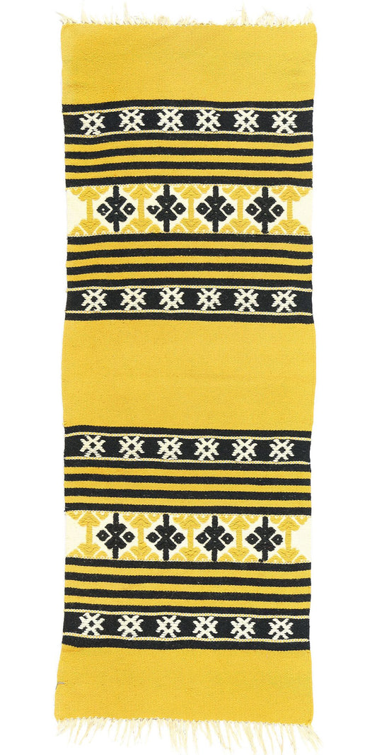 1 x 4 Vintage Yellow Greek Kilim Rug 78796