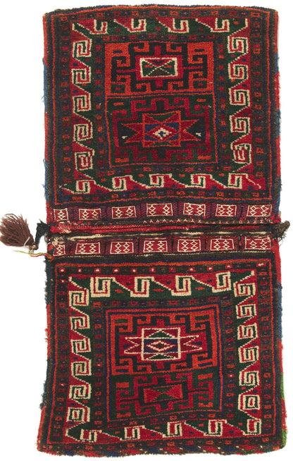 2 x 3 Antique Persian Turkmen Saddlebag 78479