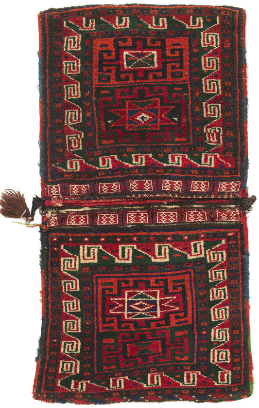 2 x 3 Antique Persian Turkmen Saddlebag 78479