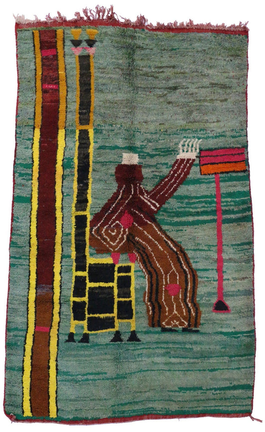 5 x 8 Vintage Moroccan Rug 20083