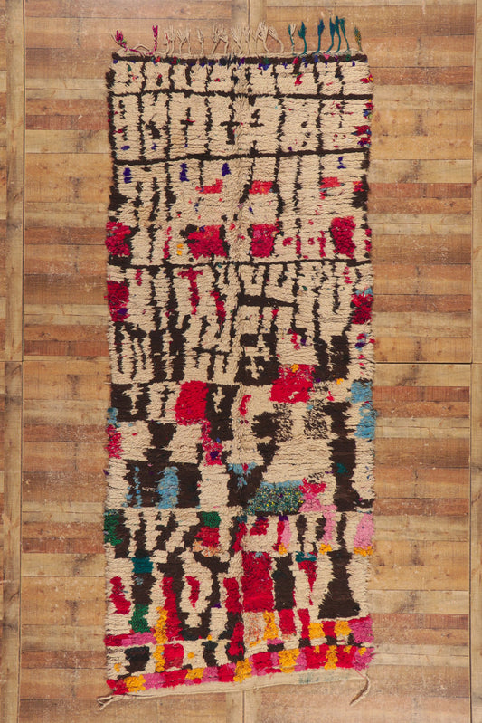 4 x 11 Vintage Talsint Moroccan Rag Rug 20095
