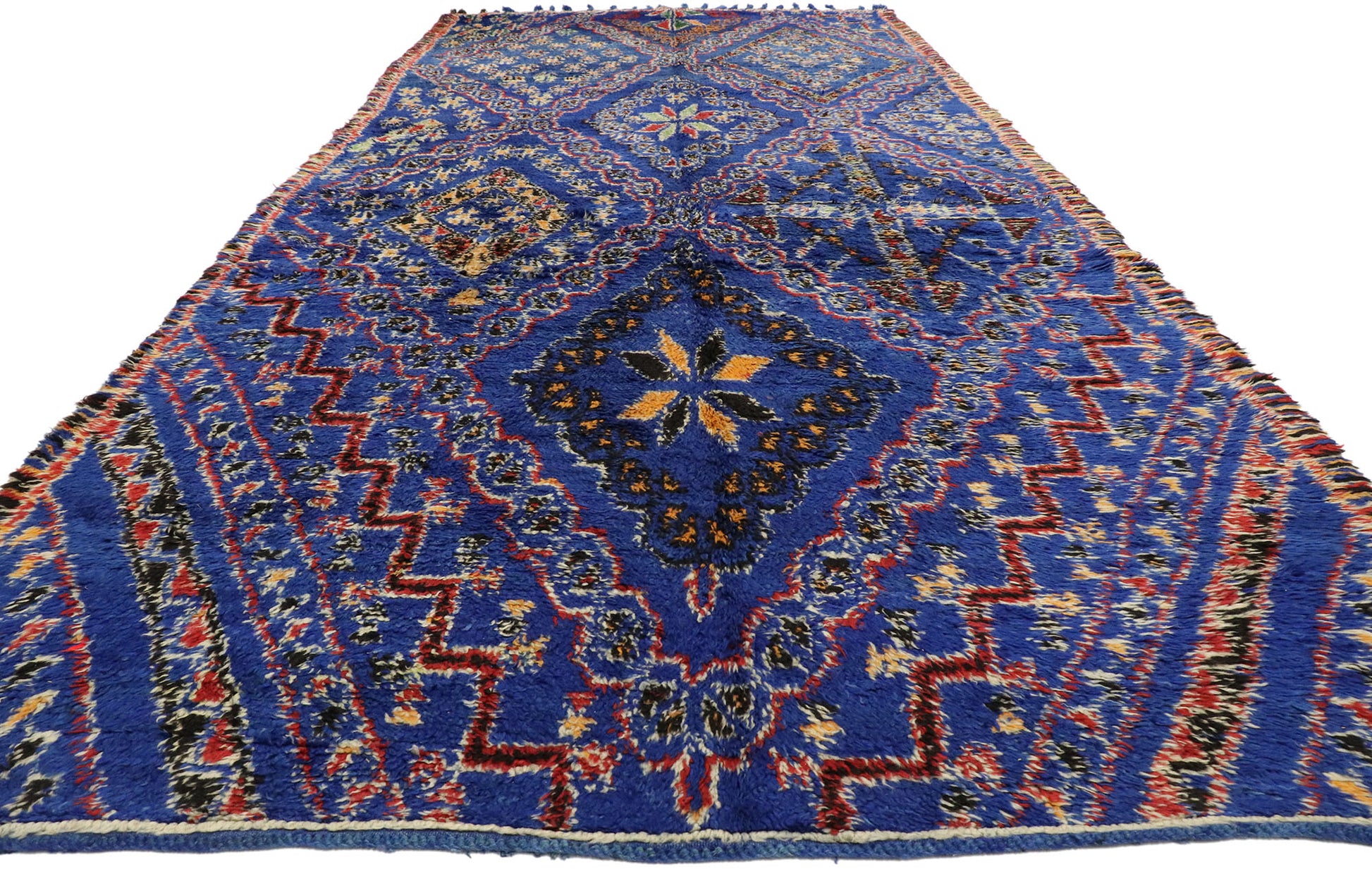 6 x 14 Vintage Blue Beni MGuild Moroccan Rug 20123