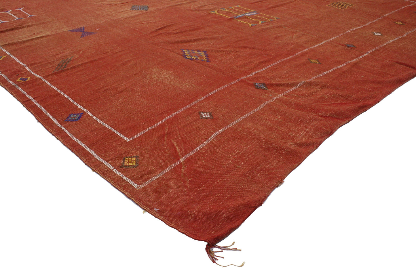 8 x 12 Moroccan Cactus Silk Kilim 20143