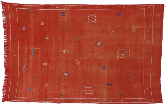 8 x 12 Moroccan Cactus Silk Kilim 20143