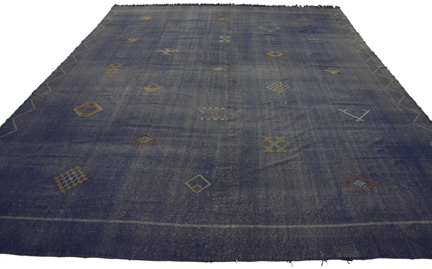 9 x 12 Moroccan Cactus Silk Kilim 20144