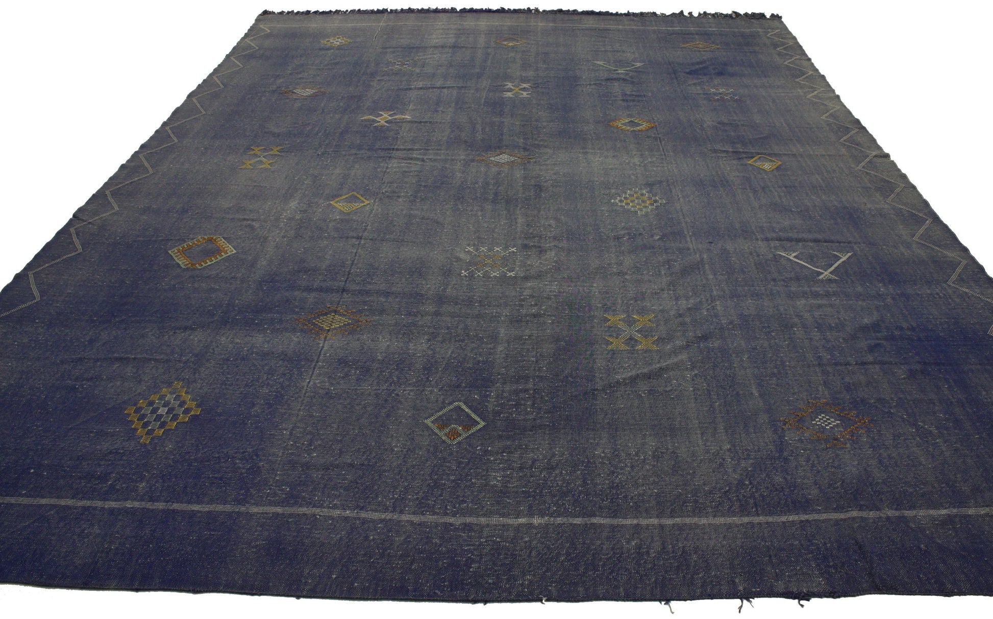 9 x 12 Moroccan Cactus Silk Kilim 20144