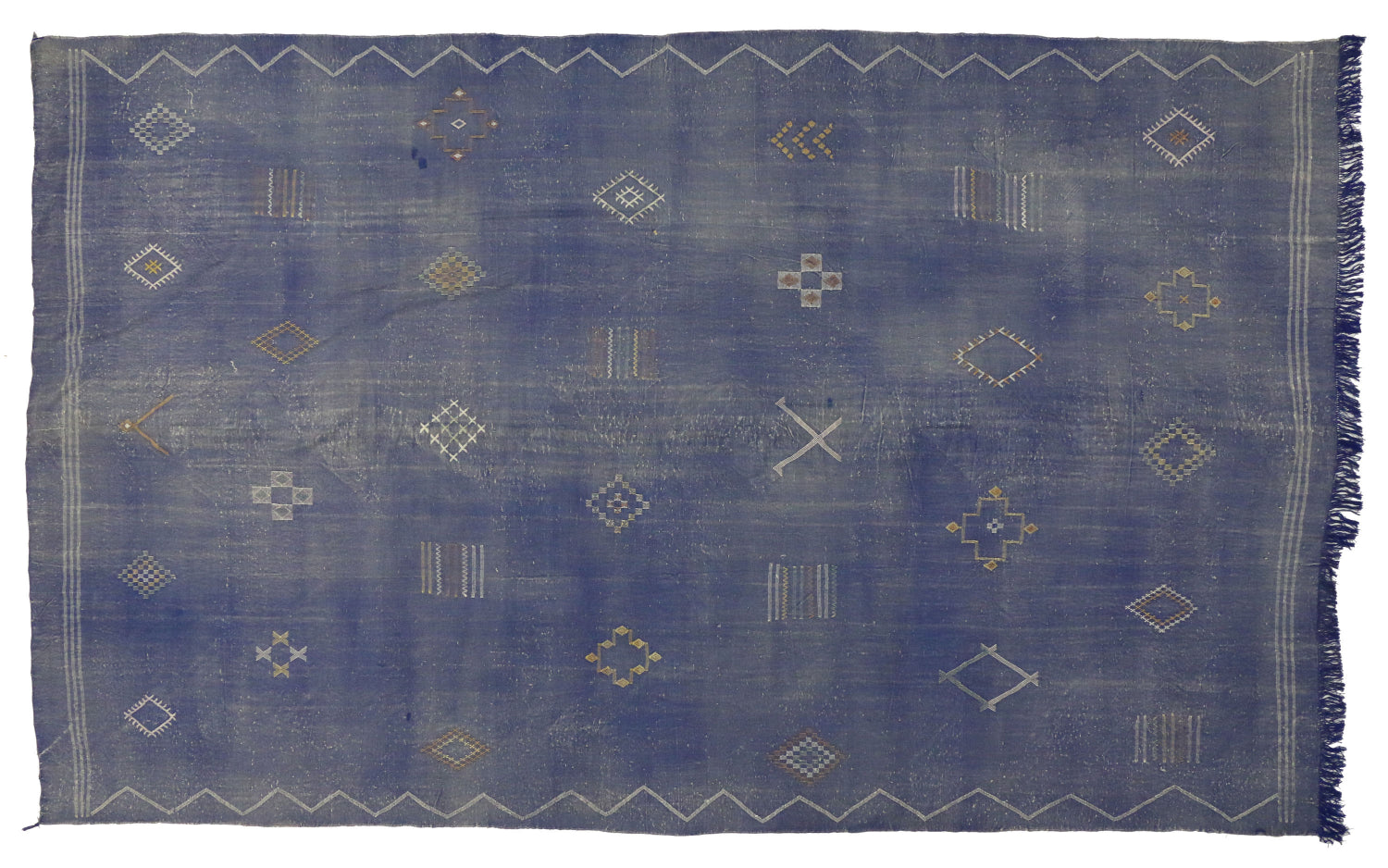 9 x 15 Moroccan Cactus Silk Kilim 20145