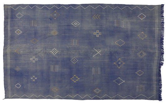 9 x 15 Moroccan Cactus Silk Kilim 20145