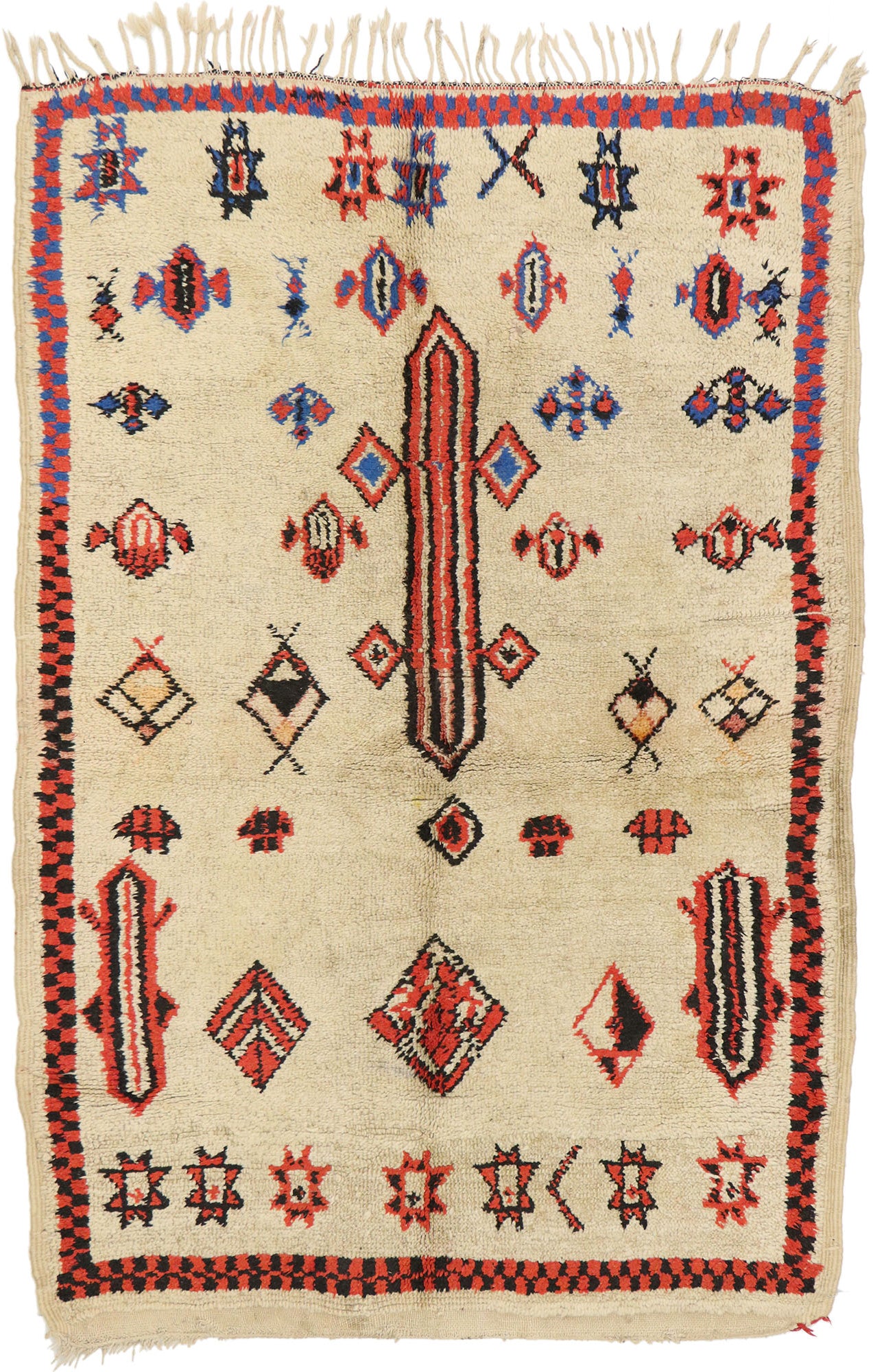 5 x 7 Vintage Moroccan Azilal Rug 20170