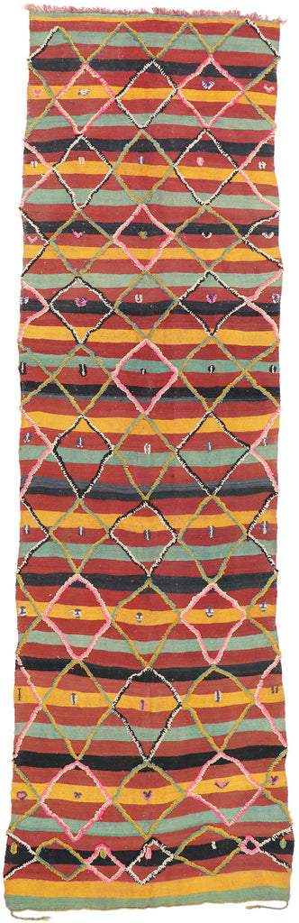 4 x 15 Vintage High-Low Taznakht Moroccan Rug 20183