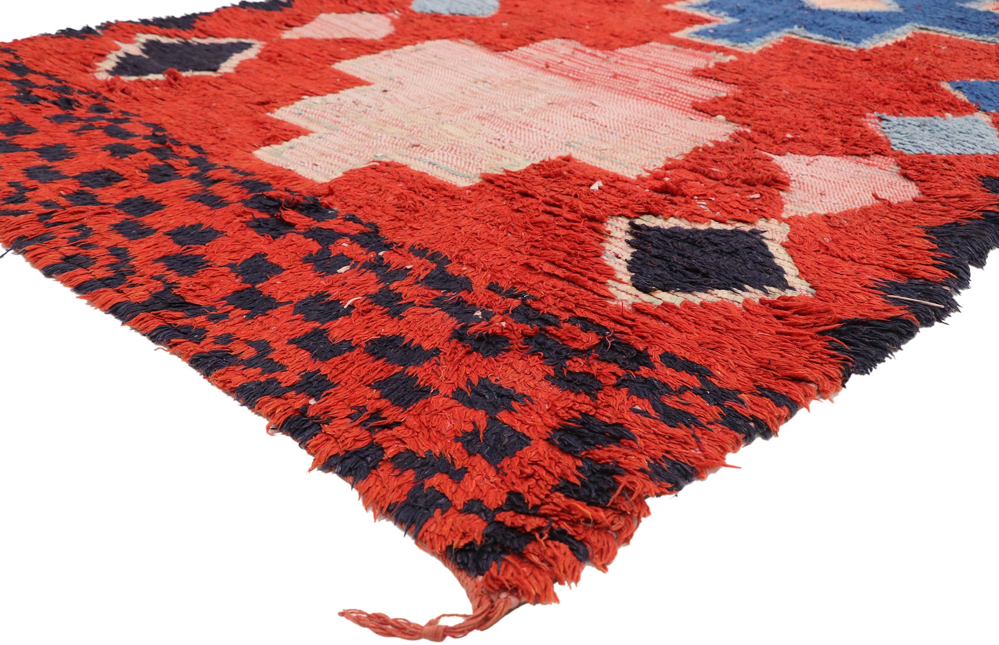 4 x 9 Vintage Red Boujad Moroccan Rug 20219