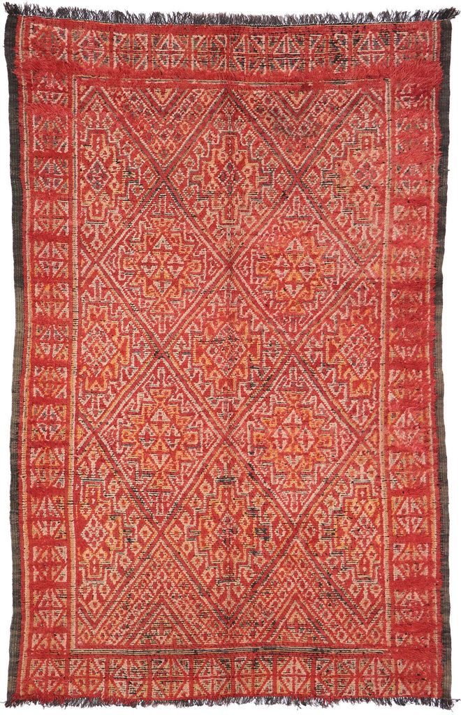 6 x 10 Vintage Red Beni MGuild Moroccan Rug 20295