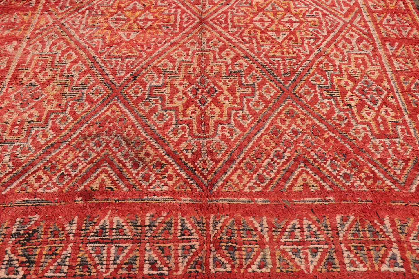 6 x 10 Vintage Red Beni MGuild Moroccan Rug 20295