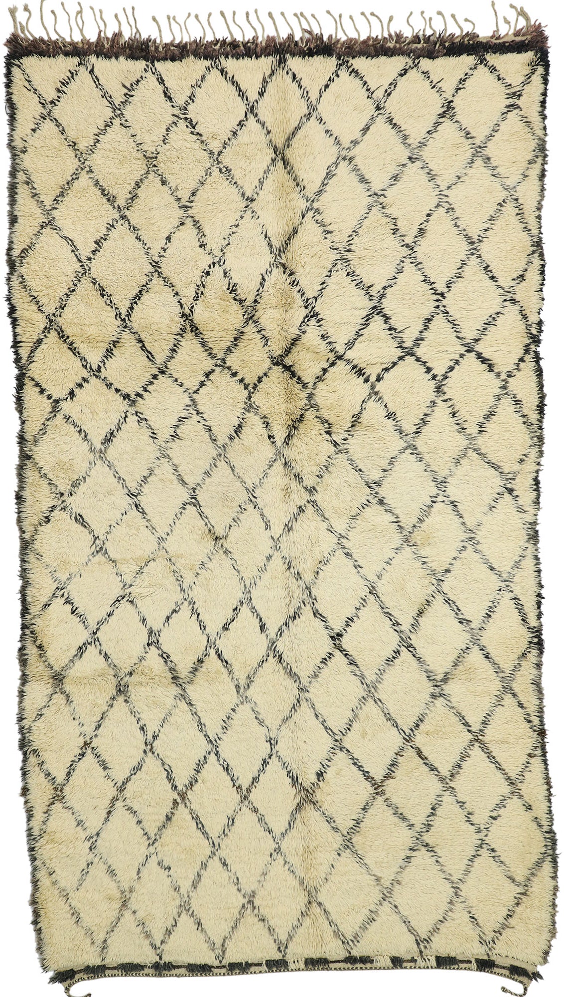 7 x 13 Vintage Moroccan Beni Ourain Rug 20328