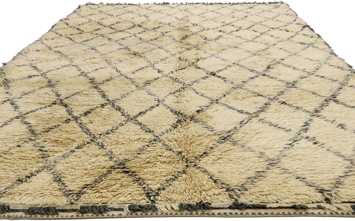 7 x 13 Vintage Moroccan Beni Ourain Rug 20328