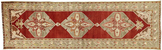 3 x 11 Vintage Turkish Oushak Rug 52402