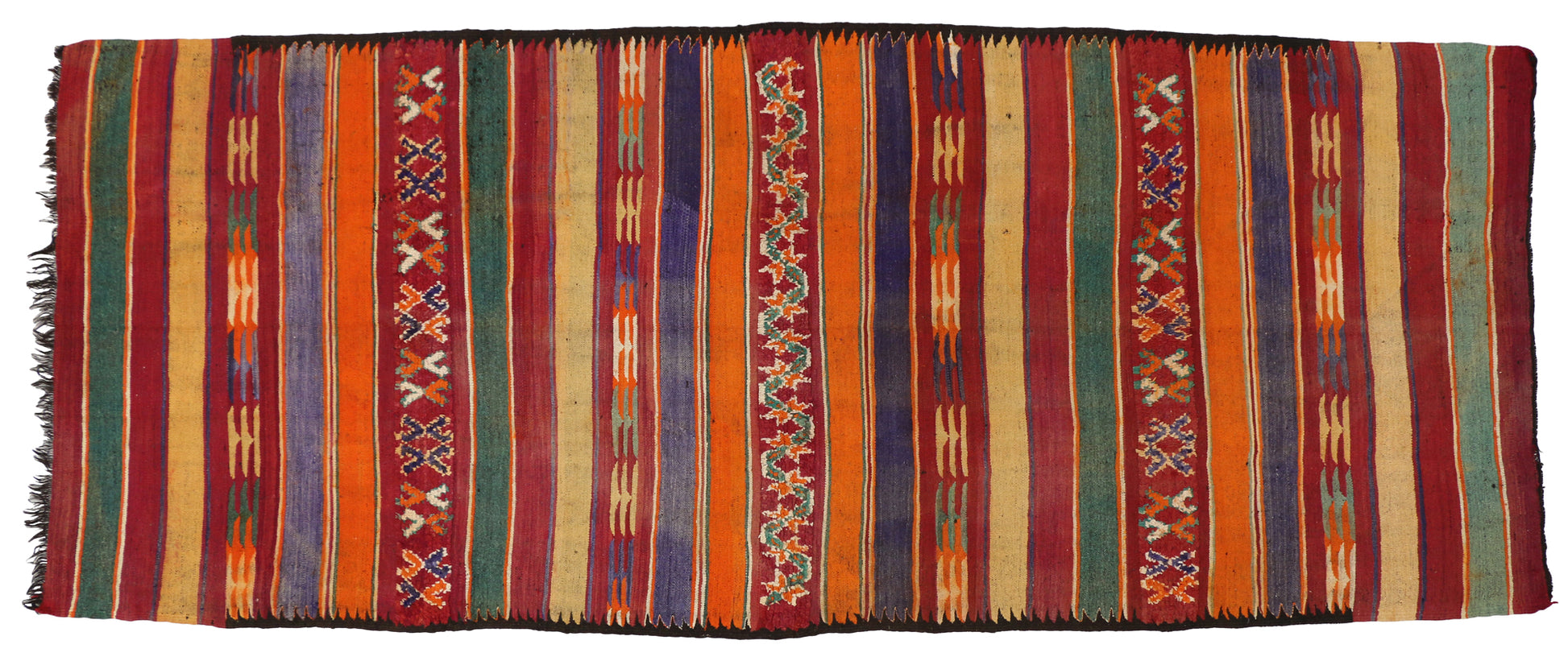 7 x 16 Vintage Moroccan Kilim Rug 20413