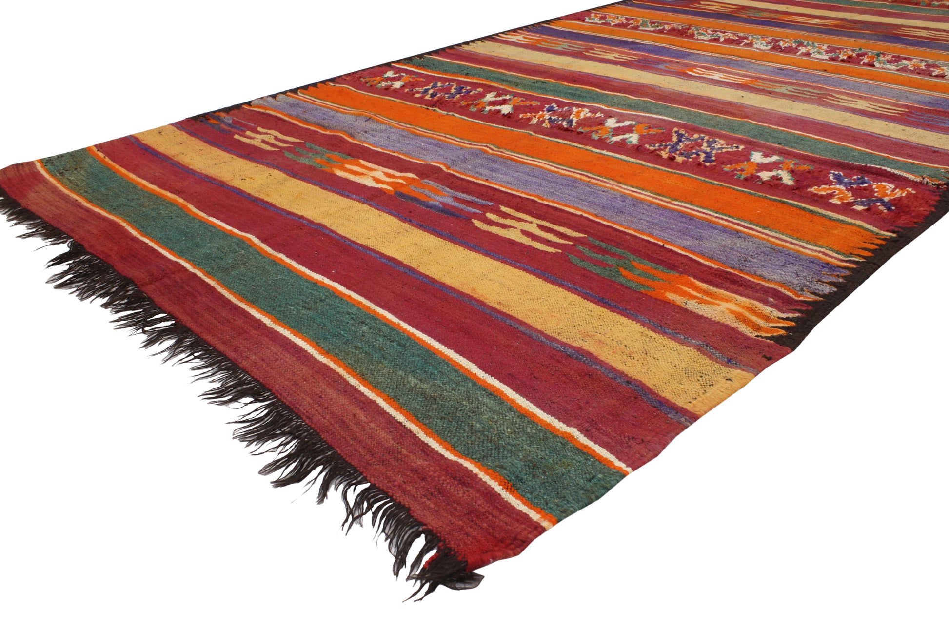 7 x 16 Vintage Moroccan Kilim Rug 20413