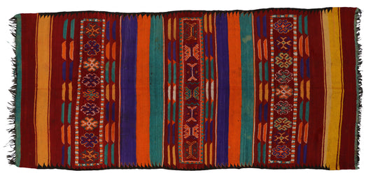 6 x 12 Vintage Taznakht Moroccan Kilim Rug 20417