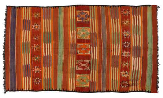 6 x 11 Vintage Taznakht Moroccan Kilim Rug 20428