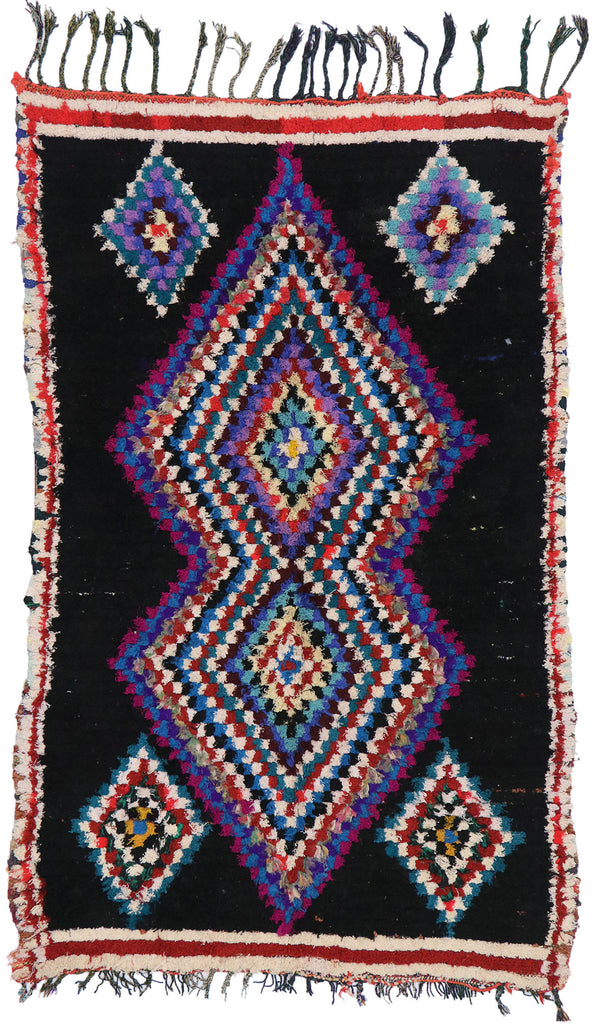 5 x 7 Vintage Moroccan Azilal Rag Rug 20442