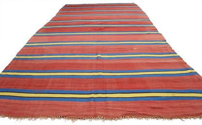 6 x 12 Vintage Moroccan Striped Kilim Rug 20536