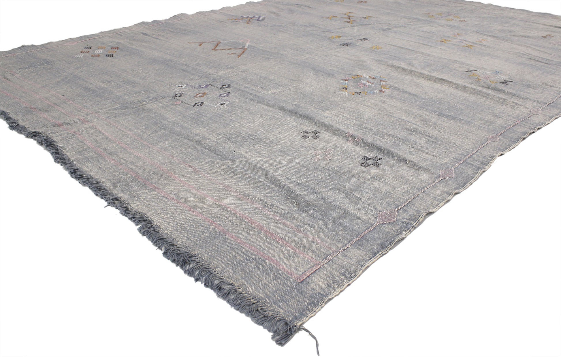 6 x 8 Moroccan Cactus Silk Kilim 20540