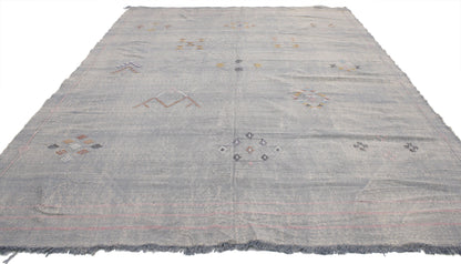 6 x 8 Moroccan Cactus Silk Kilim 20540