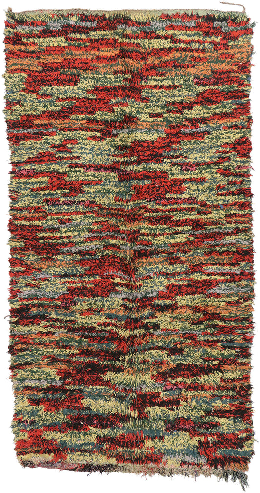 5 x 9 Vintage Boujad Moroccan Rag Rug 20573