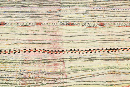 4 x 8 Vintage Boucherouite Moroccan Kilim Rug 20578