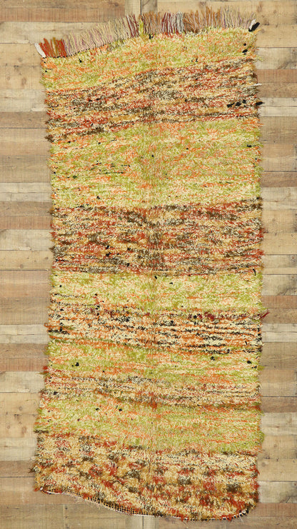 4 x 9 Vintage Boujad Moroccan Rag Rug 20579