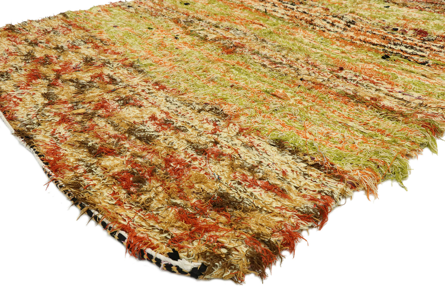 4 x 9 Vintage Boujad Moroccan Rag Rug 20579