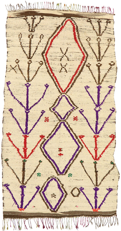 5 x 9 Vintage Moroccan Azilal Rug 20626