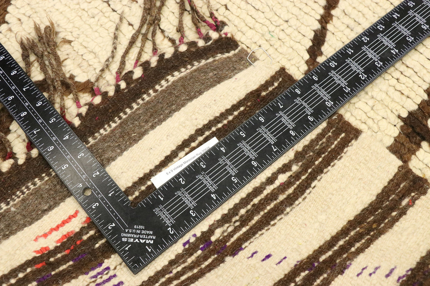 5 x 9 Vintage Moroccan Azilal Rug 20626